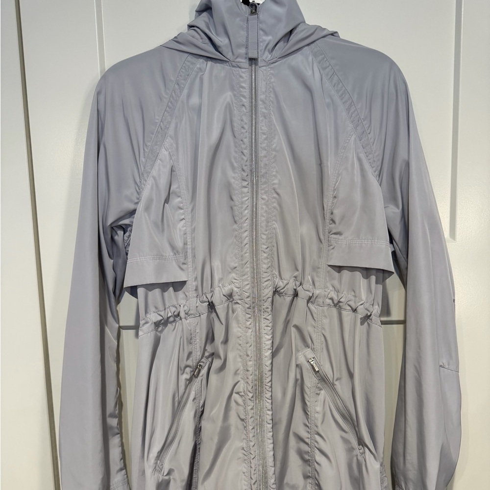 Athleta Solar Wind & Rain Anorak Jacket, Grey/Silver Medium Tall - Picture 6 of 15